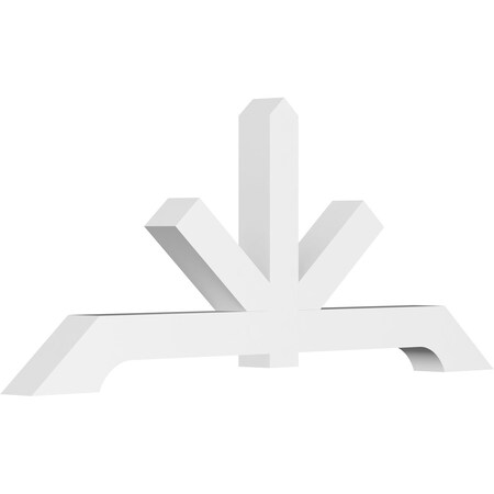 Ekena Millwork Vanguard Architectural Grade PVC Gable Bracket, 96"W x 40"H x 6"D x 6"F, 10/12 Pitch GBP096X40X0606VAN00